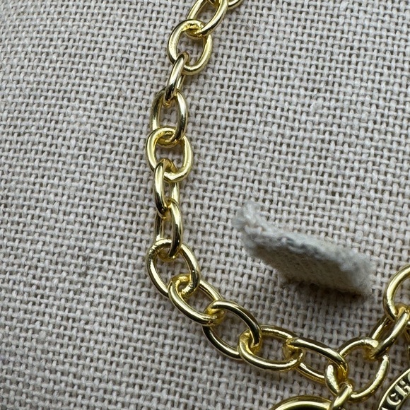 Michael Kors Pave Padlock Logo Chain Bracelet Goldtone Brass NWT - Picture 10 of 16